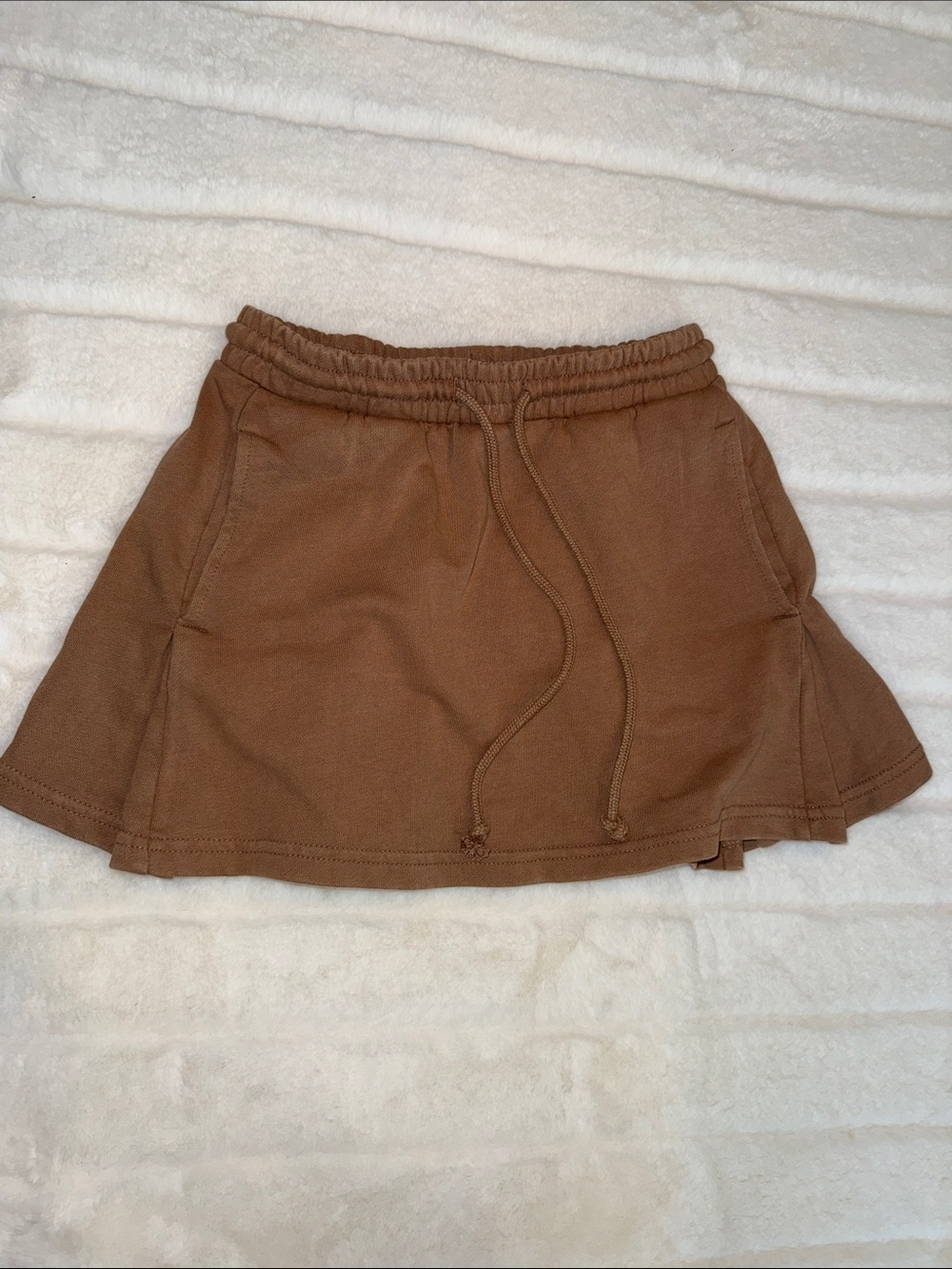 NWT Zara Brown Drawstring Mini Skirt